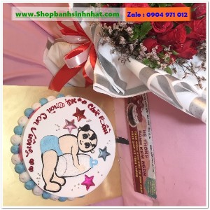 Combo Bánh Kem & Hoa Tươi - MM104